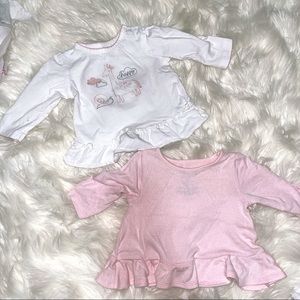 0-6 months baby girl long sleeve shirts